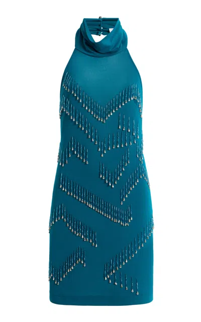 Des_phemmes Exclusive La Isla Backless Mini Tube Dress In Blue