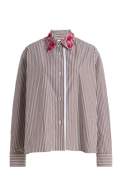 Des_phemmes Exclusive La Isla Classic Cotton-poplin Shirt In Brown
