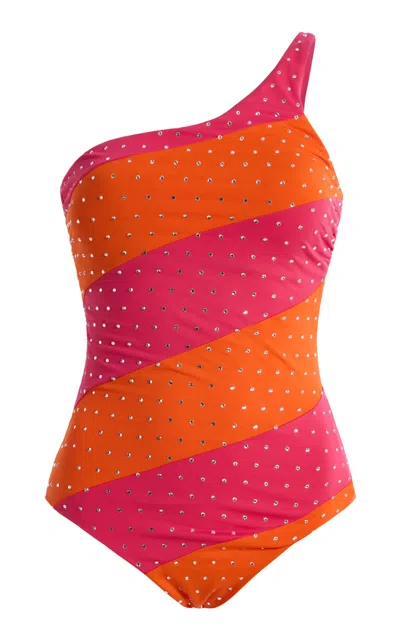 Des_phemmes Exclusive La Isla One-shoulder Swimsuit In Multi