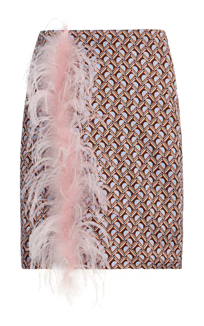 Des_phemmes Exclusive La Isla Slit Suit Skirt In Brown