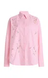 Des_phemmes Exclusive Riviera Cotton Wrap Shirt In Pink