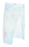 Des_phemmes Exclusive Riviera Embellished Midi Wrap Skirt In Blue
