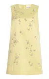 Des_phemmes Exclusive Riviera Embellished Mini Shift Dress In Yellow