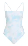 Des_phemmes Exclusive Riviera Embellished One-piece Swimsuit In Blue
