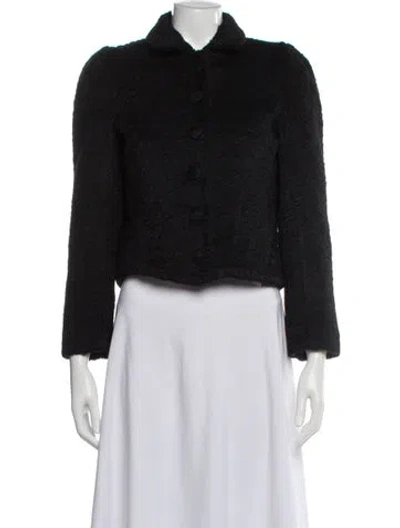 Pre-owned Des_phemmes Faux Fur Jacket In Black