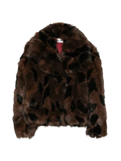 Des_phemmes Faux-fur Jacket In Brown