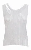Des_phemmes Floating Ribbed Knit Tank Top In Green