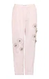 Des_phemmes Floral-embellished Pajama Pants In Pink