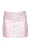 Des_phemmes Floral Jacquard Mini Skirt In Pink