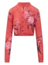 Des_phemmes Des Phemmes Short Cardigan With Print In Red