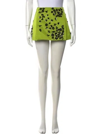 Pre-owned Des_phemmes Floral Print Mini Skirt In Green