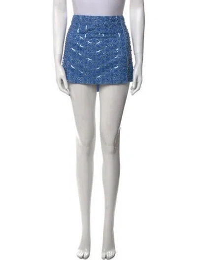 Pre-owned Des_phemmes Floral Print Mini Skirt In Purple