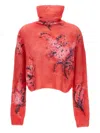 Des_phemmes Floral-print Sweater In Red