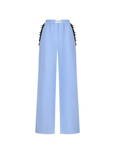 Des_phemmes Fringed Trousers In Animal Print