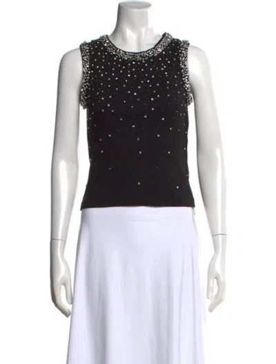 Pre-owned Des_phemmes Graphic Print Crew Neck Top In Black