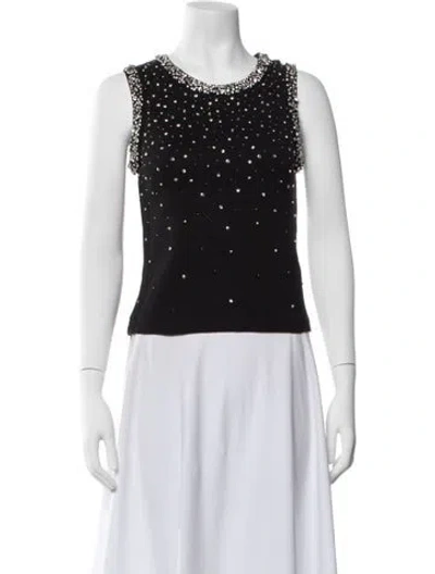 Pre-owned Des_phemmes Graphic Print Crew Neck Top In Black