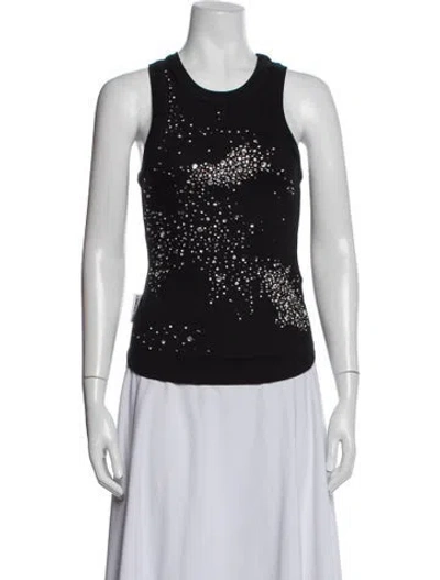 Pre-owned Des_phemmes Graphic Print Crew Neck Top In Black