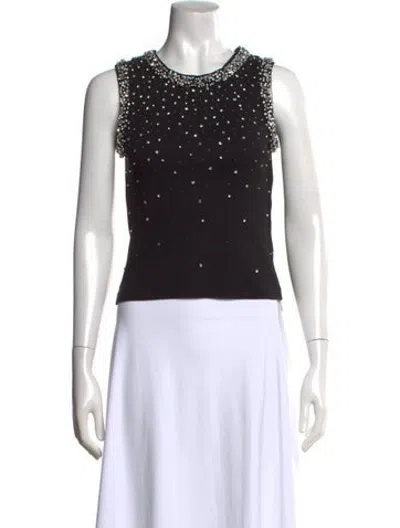 Pre-owned Des_phemmes Graphic Print Crew Neck Top In Black