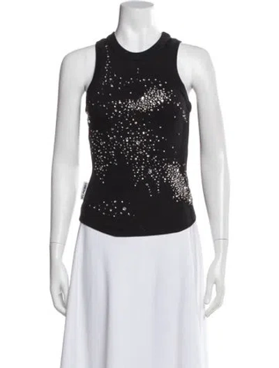 Pre-owned Des_phemmes Graphic Print Crew Neck Top In Gray