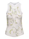 DES_PHEMMES HIBISCUS EMBROIDERED TANK TOP