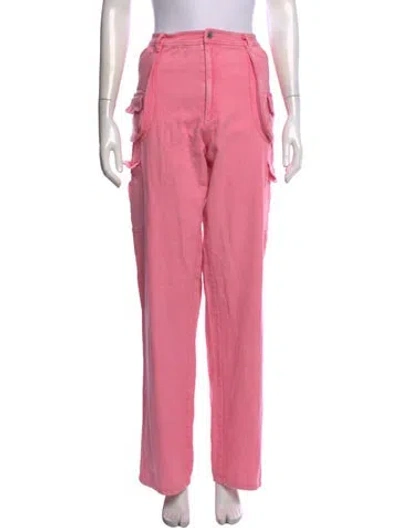 Pre-owned Des_phemmes High-rise Straight Leg Jeans In Pink