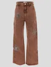 Des_phemmes Cargo Denim Pant In Brown