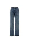 Des_phemmes Oversized Cotton Wide-leg Pants In Navy