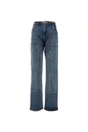 Des_phemmes Oversized Cotton Wide-leg Pants In Navy