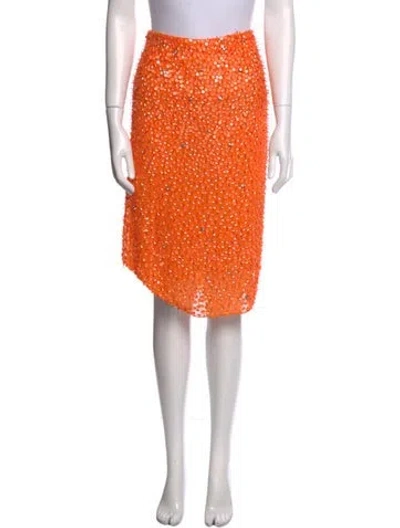 Pre-owned Des_phemmes Knee-length Skirt In Orange
