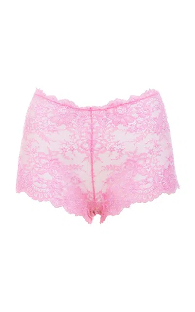 Des_phemmes Lace Mini Shorts In Pink