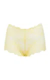 Des_phemmes Lace Mini Shorts In Yellow