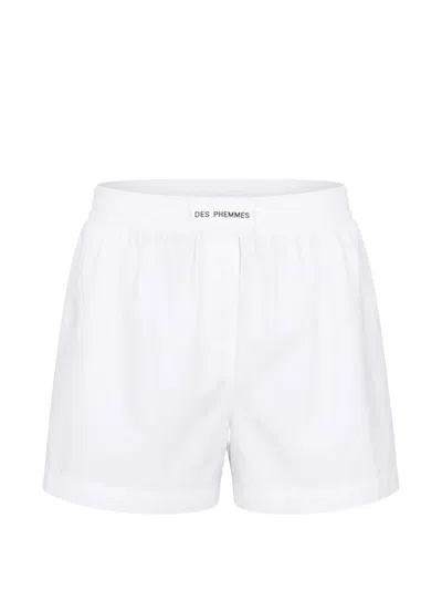 Des_phemmes Logo-patch Boxer Shorts In White