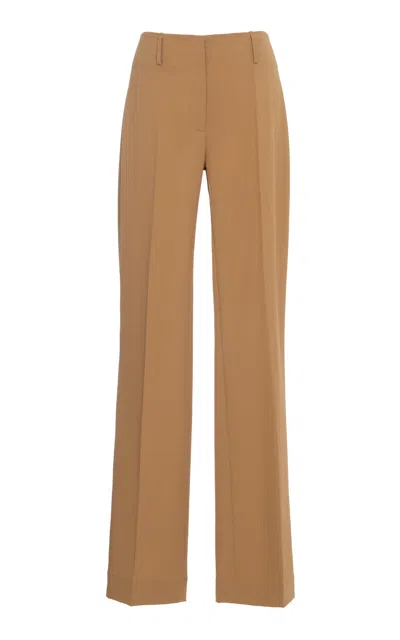 Des_phemmes Low-rise Twill Straight-leg Pants In Brown