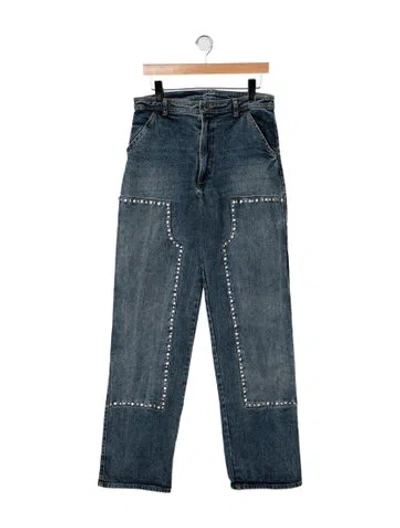 Pre-owned Des_phemmes Mid-rise Straight Leg Jeans In Blue