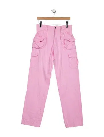 Pre-owned Des_phemmes Mid-rise Straight Leg Jeans In Pink