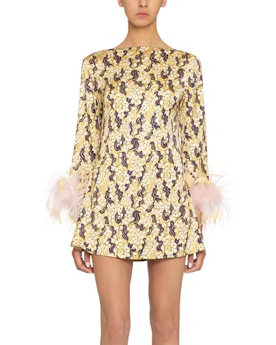 Des_phemmes Mini Shift Dress In Yellow
