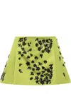 Des_phemmes Des Phemmes Lime Duchesse Miniskirt With Decorations
