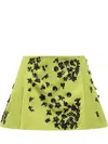 Des_phemmes Des Phemmes Lime Duchesse Miniskirt With Decorations In Green