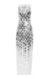 Des_phemmes Mirror-embellished Boatneck Maxi Dress In White