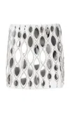 Des_phemmes Mirror-embellished Mini Skirt In White