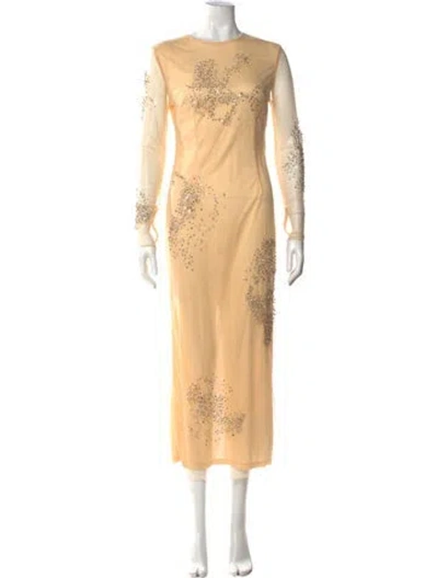 Pre-owned Des_phemmes Nylon Long Dress In Neutral