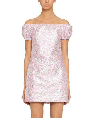 Des_phemmes Off The Shoulder Mini Dress In Pink