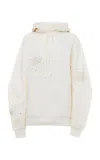 Des_phemmes Oversize Hoodie With Crystals And Pearls Embroidery In White