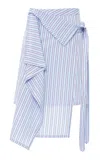 Des_phemmes Panel Draped Wrap Cotton Mini Skirt