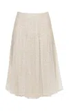Des_phemmes Paneled Hand Woven Tweed Skirt In Ivory
