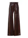 Des_phemmes Python-print Trousers In Brown