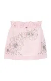 Des_phemmes Parachute Floral Bead-embellished Mini Skirt In Pink