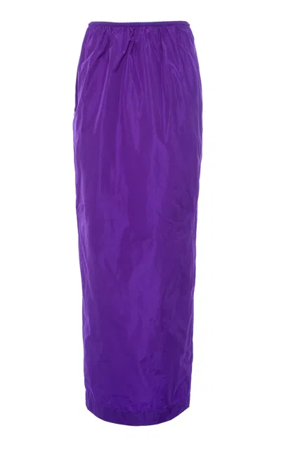 Des_phemmes Parachute Pocketed Maxi Skirt In Purple