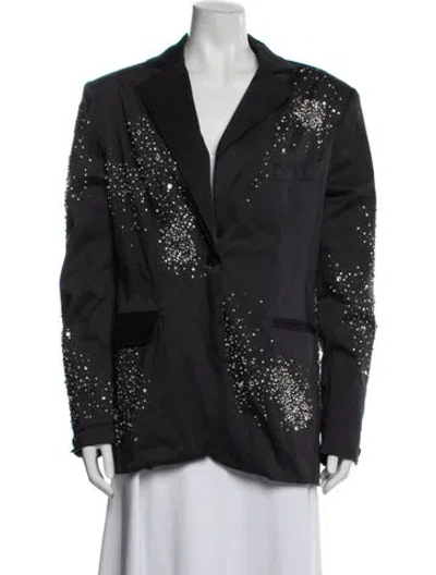 Pre-owned Des_phemmes Patterned Blazer In Black