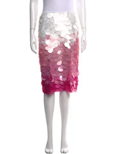 Pre-owned Des_phemmes Patterned Midi Length Skirt W/ Tags In Pink